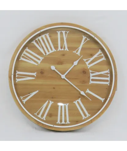 Reloj madera white canadian style redondo 69 dmtro