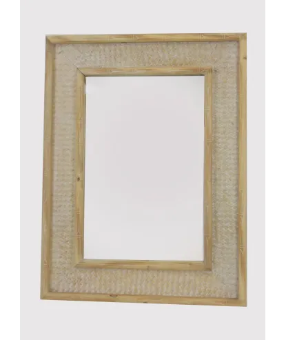 Espejo gde rectangular en madera artesano