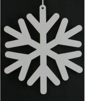 estrella copo de nieve peque  en madera 20 diámetro