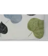 Tapete de hojas para baño suave en tela y plástico 45x75cm