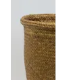 Canasta pequeña artesanal india en fibra natural 24x23 cm