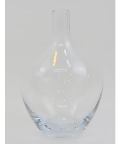 jarrón transparente mdno cristal en forma de gota 25x18cm