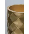 macetero grande en rombo dorado en fibra de vidrio  87x46cm