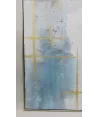 cuadro rectangular azules heaven en oleo  1.42x72cm
