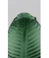 florero verde cristal ovalado 20x21cm