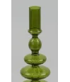 candelabro alto cristal ovnia color verde 28x10cm