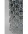 jarrón en cilindro cristal gris humo  30x10cm