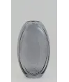 florero mediano  ovalado gris 27x15cm