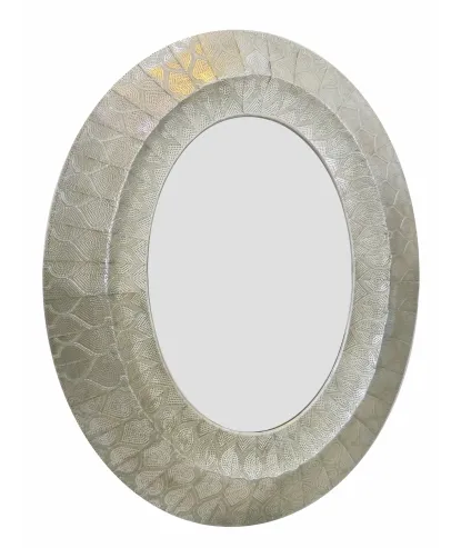 Espejo ovalado filigrana en metal 1.06x86