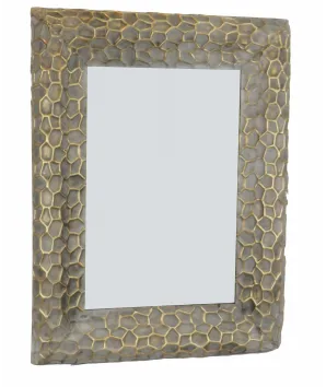Espejo rectangular mediano gris 81x60 cm