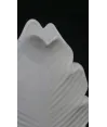 florero blanco mediano en  cerámica estilo de hoja 30x15cm