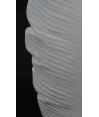 florero blanco pequeño en  cerámica estilo de hoja 23x13cm