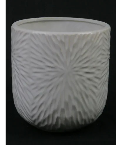 Macetero blanco explotion mediano cerámica 17x16 cm