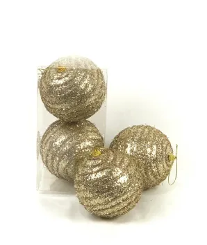paquete bolas x 2 unidades dorada luxury 10 cm