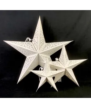 estrella blanca con instalacion grande 60cm