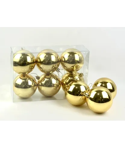 Paquete de bolas dorada x 6 unidades  fantastic 8 cm