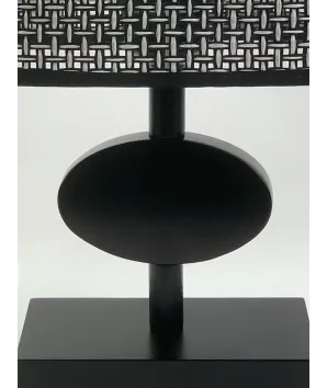 lampara oval mesa black 38x26cm