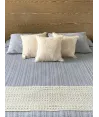 Pie de cama o camino de mesa en croché mediano 180x35cm