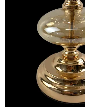 lampara bolas ambar cristal 49x30 cm