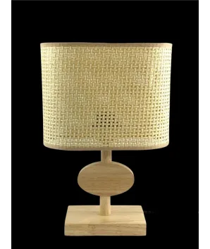 lampara madera bohemia ovalada 37x25 cm