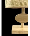 lampara madera bohemia ovalada 37x25 cm
