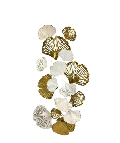 Placa flor loto White dorado 120x60 cm