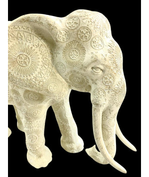 Elefante poli blanco 31x43 cm