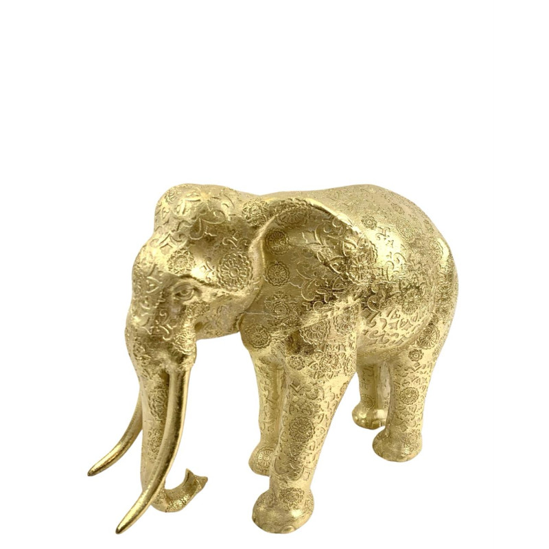 Elefante dorado   turko mándalas 26x31cm