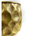 macetero dorado mándala arabesco  36x34 cm