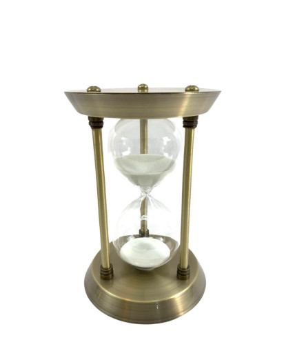 reloj mediano de arena en bronce 23x15cm