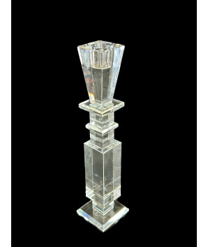 candelabro grande  en cristal diamon fino 28cm