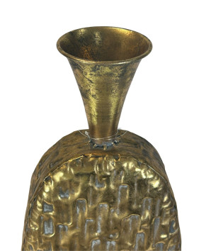 jarron grande  metalico dorado bottle asia 72x23 cm