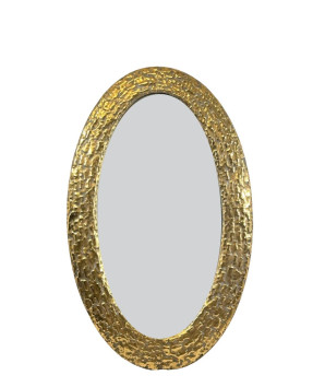 Espejo gold ovalo texture  90x54 cm