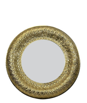 espejo redondo filigrama dorado 1 metro diametro
