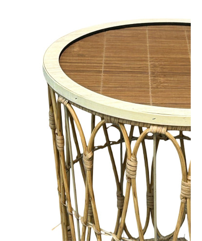 mesa bamboo con tapa grande 46x44cm