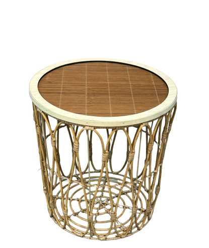 mesa bamboo con tapa grande 43x41cm