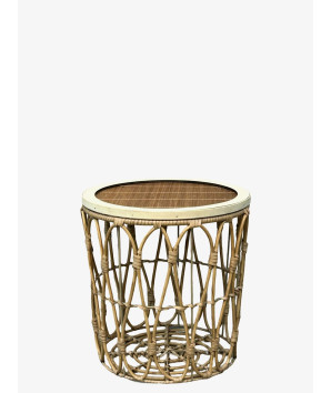 mesa bamboo con tapa grande 37x36cm