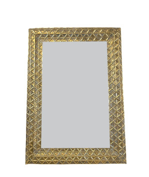 espejo rectangular dorado rombos lux 1metrox70cm