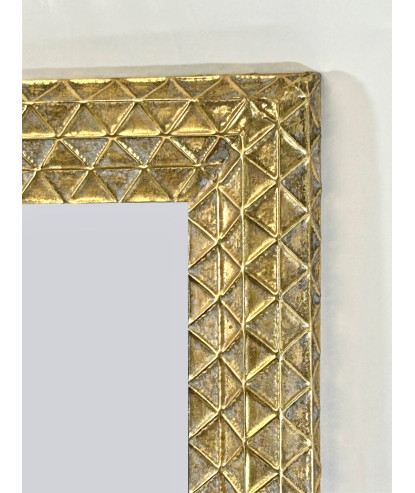 espejo rectangular dorado rombos lux 1metrox70cm