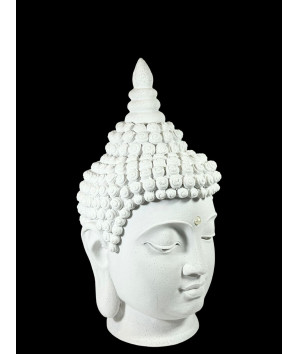 Buda india mediano en polyrecina white 40x20cm