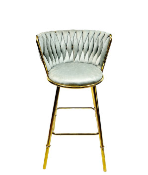 silla barra gold trenzada gris 98 cm