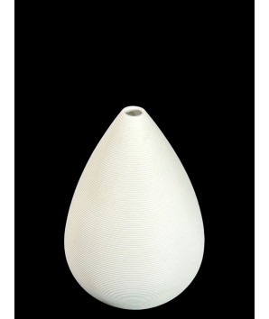 jarrono mediano  oval white rayas 25x15 cm