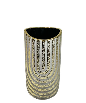 florero ceramica gold curve mediano 29x14 cm